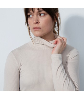 Daily Sports: Women's Ancona Long Sleeve Turtle Neck Top - Raw Beige paiement sécurisé