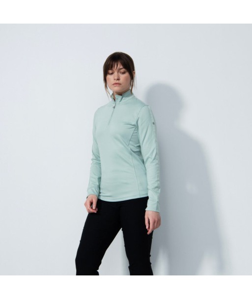 Daily Sports: Women's Anna Long Sleeve Half Neck Top - Foam Green destockage