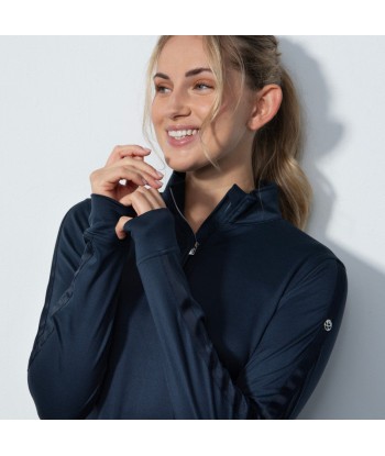 Daily Sports: Women's Anna Long Sleeve Half Neck Top - Dark Navy la chaussure