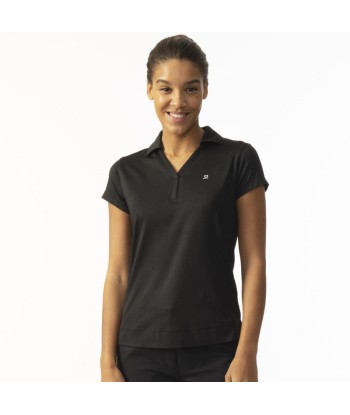 Daily Sports: Women's Anzio Cap Sleeve Polo - Black 50-70% off 