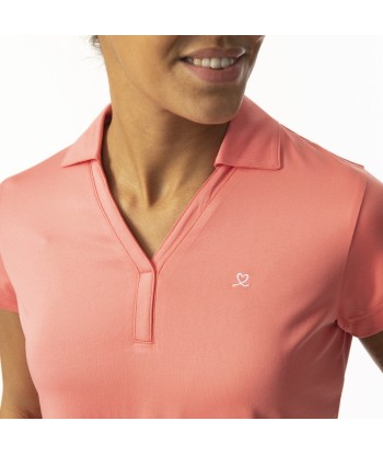 Daily Sports: Women's Anzio Cap Sleeve Polo - Coral Dans la société mordern