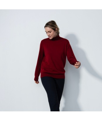 Daily Sports: Women's Boston Roll Neck Sweater - Umbria Red pas chere