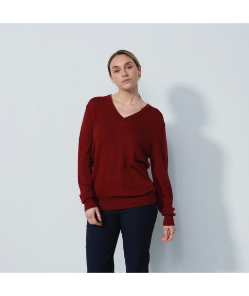 Daily Sports: Women's Boston V-Neck Sweater - Umbria Red livraison et retour toujours gratuits