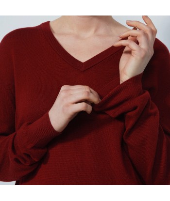 Daily Sports: Women's Boston V-Neck Sweater - Umbria Red livraison et retour toujours gratuits