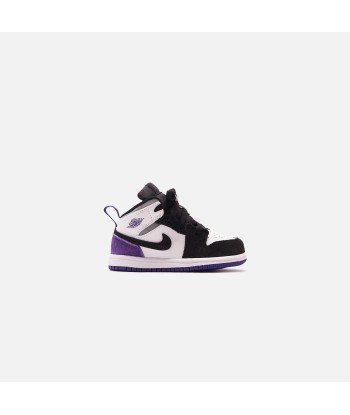 Nike BT Air Jordan 1 Mid SE - White / Court Purple / Black store