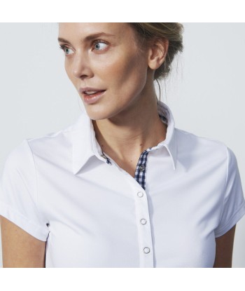 Daily Sports: Women's Dina Cap Sleeve Polo - White en stock