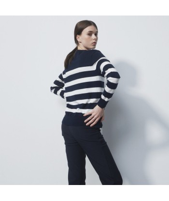 Daily Sports: Women's Ferrarra Stripe Pullover - Navy White brillant des détails fins