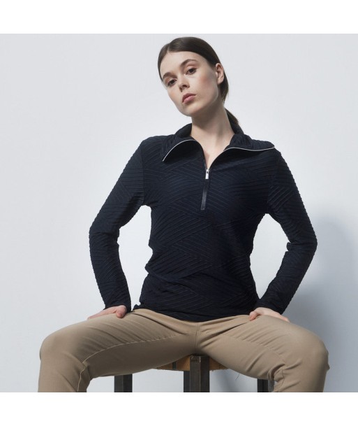 Daily Sports: Women's Florence Long Sleeve  Zip Roll Neck Top - Black Venez découvrir notre 