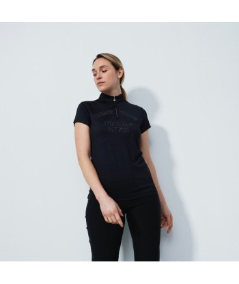 Daily Sports: Women's Foxton Graphic Cap Sleeve Polo - Black Fin de série