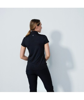 Daily Sports: Women's Foxton Graphic Cap Sleeve Polo - Black Fin de série