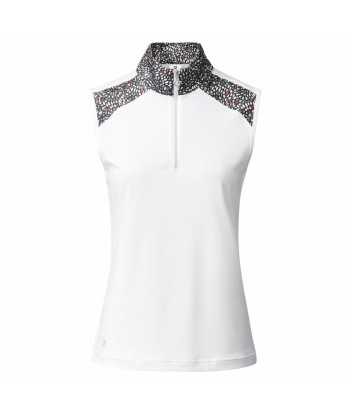 Daily Sports: Women's Imola Sleeveless Half Neck Polo - White livraison gratuite