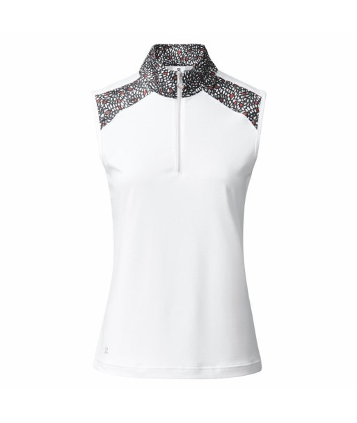 Daily Sports: Women's Imola Sleeveless Half Neck Polo - White livraison gratuite