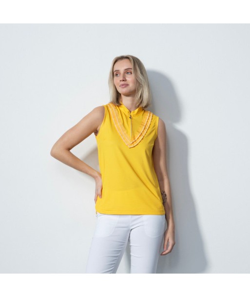 Daily Sports: Women's Istres Ruffle Sleeveless Polo Shirt - Summer Yellow ou a consommer sur place