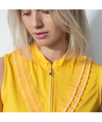 Daily Sports: Women's Istres Ruffle Sleeveless Polo Shirt - Summer Yellow ou a consommer sur place