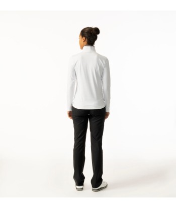 Daily Sports: Women's Karolina Long Sleeve Zip Top - White paiement sécurisé