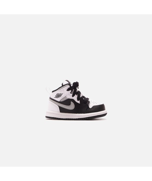 Nike Toddler Air Jordan 1 Mid BT - Black / White / Light Smoke Grey offre 