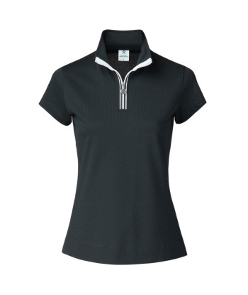 Daily Sports: Women's Kim Short Sleeve Polo Shirt - Navy de technologie