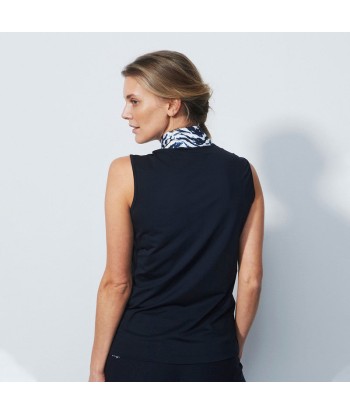 Daily Sports: Women's Lens Sleeveless Half Neck Polo - Navy livraison gratuite