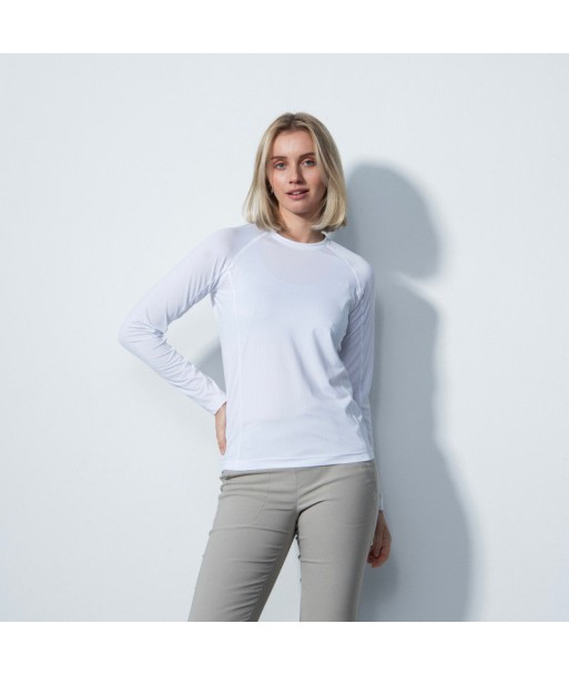 Daily Sports: Women's Long Sleeve Mock Neck Top- White 2 - 3 jours ouvrés.