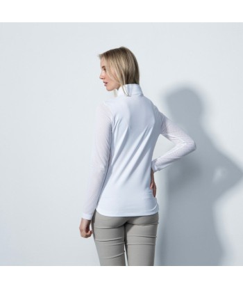 Daily Sports: Women's Long Sleeve Mock Neck Top- White 2 - 3 jours ouvrés.