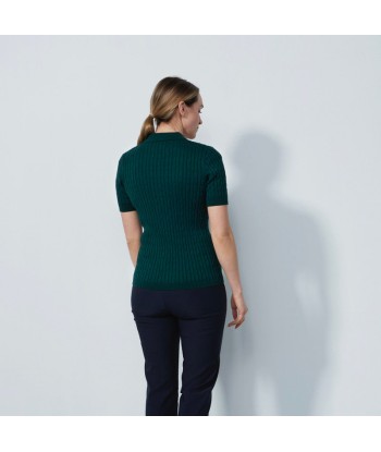 Daily Sports: Women's Madelene Cable Knit Short Sleeve Polo Shirt - Nori Green À commander