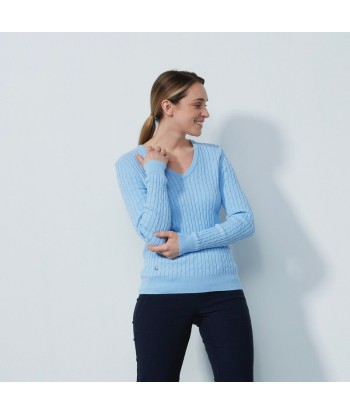 Daily Sports: Women's Madelene V-Neck Pullover - Belle Blue le des métaux précieux