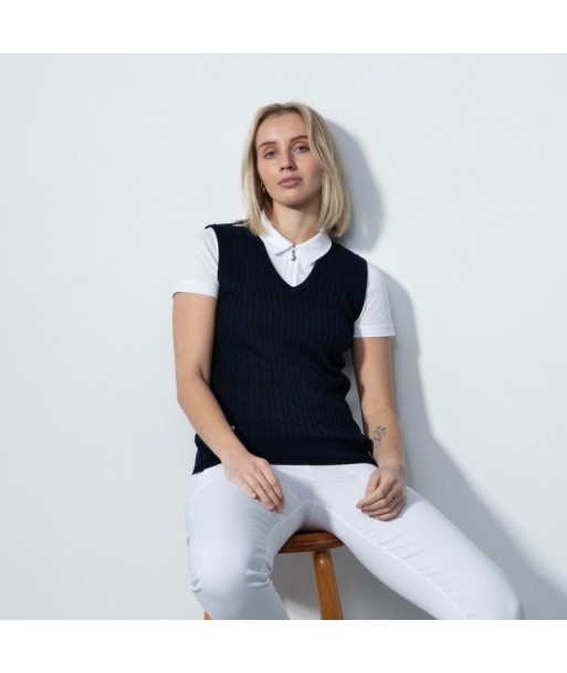 Daily Sports: Women's Madelene V-Neck Sweater Vest - Navy une grave pollution 