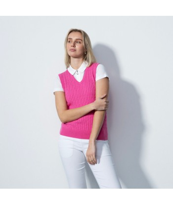 Daily Sports: Women's Madelene V-Neck Sweater Vest - Pink Sky l'évolution des habitudes 