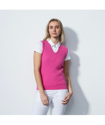 Daily Sports: Women's Madelene V-Neck Sweater Vest - Pink Sky l'évolution des habitudes 