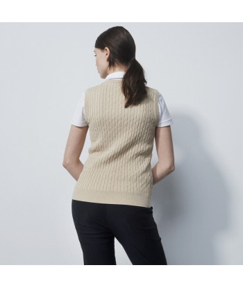 Daily Sports: Women's Madelene V-Neck Sweater Vest - Raw Beige Amélioration de cerveau avec