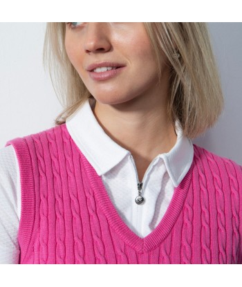 Daily Sports: Women's Madelene V-Neck Sweater Vest - Pink Sky l'évolution des habitudes 