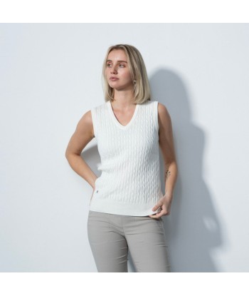 Daily Sports: Women's Madelene V-Neck Sweater Vest - White Paris Déstockage Promo