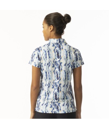 Daily Sports: Women's Marble Polo Shirt - Blue en ligne