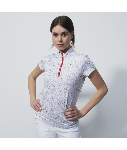 Daily Sports: Women's Marseille Cap Sleeve Polo - Marcelle White Le MVP de beaucoup