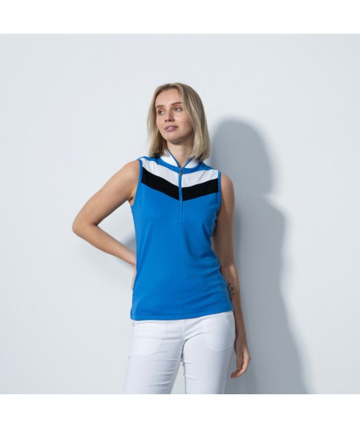 Daily Sports: Women's Menton Sleeveless Polo - Cosmic Blue Black Pour