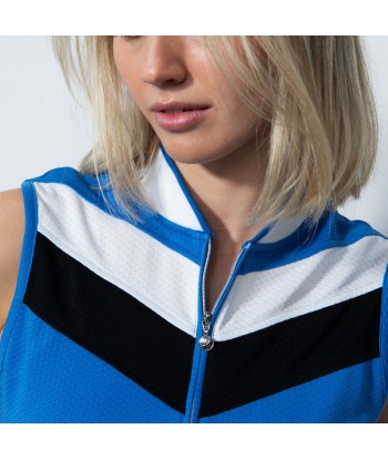 Daily Sports: Women's Menton Sleeveless Polo - Cosmic Blue Black Pour