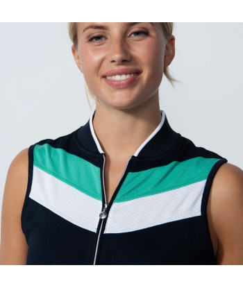 Daily Sports: Women's Menton Sleeveless Polo - Navy Green commande en ligne