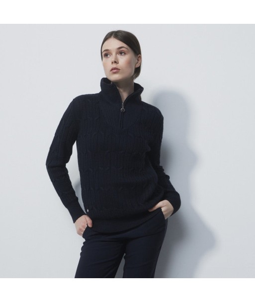 Daily Sports: Women's Olivet Cable Knit Pullover Lined - Navy s'inspire de l'anatomie humaine