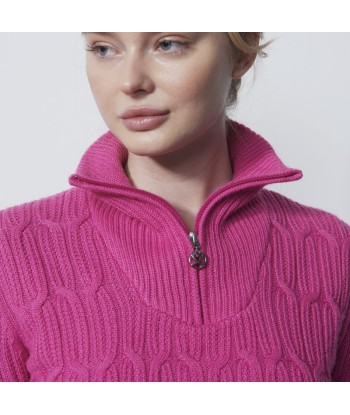 Daily Sports: Women's Olivet Cable Knit Pullover Lined - Tulip Pink paiement sécurisé