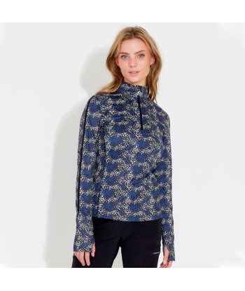 Daily Sports: Women's Onex Long Sleeve Top - Blue Leopard Paris Déstockage Promo