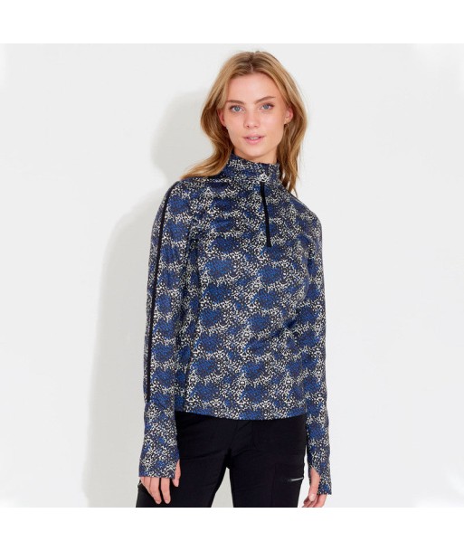 Daily Sports: Women's Onex Long Sleeve Top - Blue Leopard Paris Déstockage Promo