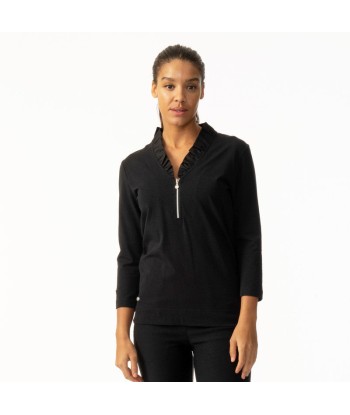 Daily Sports: Women's Patrice 3/4 Sleeve Polo - Black les ctes