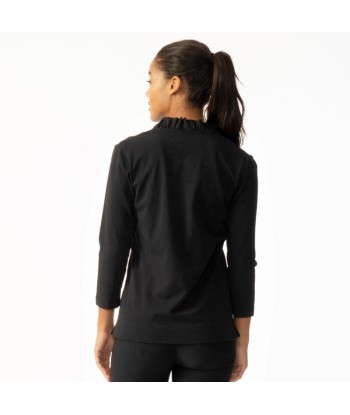 Daily Sports: Women's Patrice 3/4 Sleeve Polo - Black les ctes