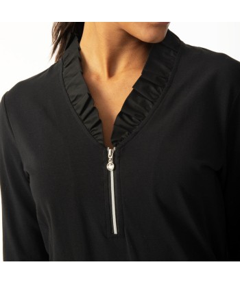 Daily Sports: Women's Patrice 3/4 Sleeve Polo - Black les ctes