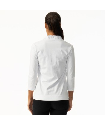 Daily Sports: Women's Patrice 3/4 Sleeve Polo - White Vous souhaitez 