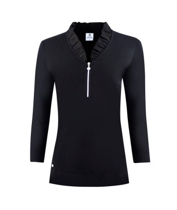 Daily Sports: Women's Patrice 3/4 Sleeve Polo - Black les ctes