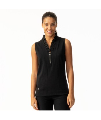 Daily Sports: Women's Patrice Sleeveless Polo - Black paiement sécurisé