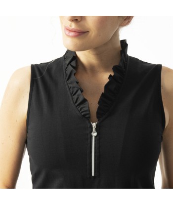 Daily Sports: Women's Patrice Sleeveless Polo - Black paiement sécurisé