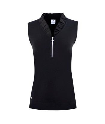 Daily Sports: Women's Patrice Sleeveless Polo - Black paiement sécurisé