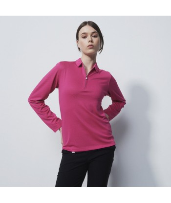 Daily Sports: Women's Peoria Long Sleeve Polo Shirt - Tulip Pink est présent 